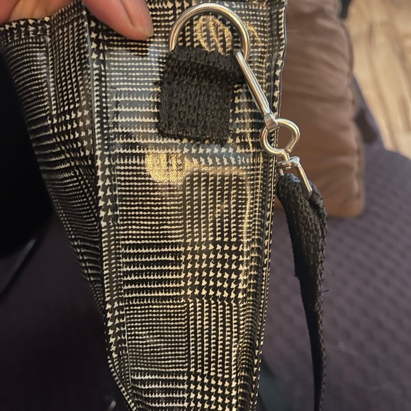 Harrods laptop bag black and white vinyl used long strap and top strap - Picture 7 of 7